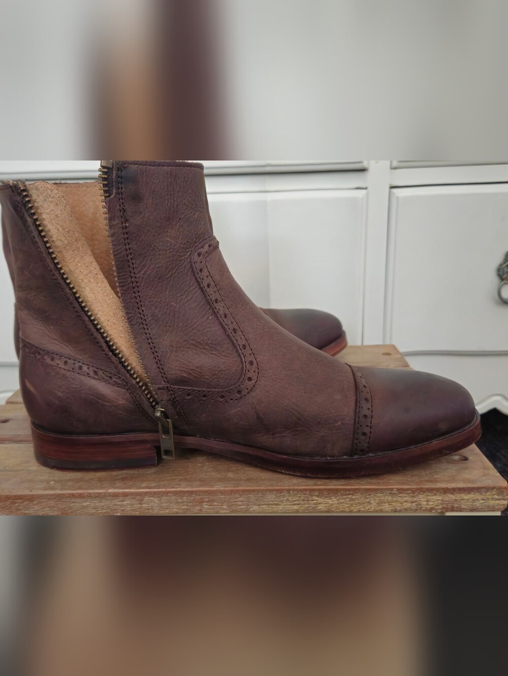 Used Vintage-Polo Ralph Lauren "Demonte" Side-Zip Ankle Boot - Picture 5 of 16